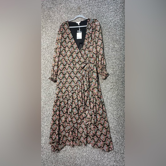 NWT LC Lauren Conrad Faux-wrap Maxi Dress Size 3X - Picture 3 of 6